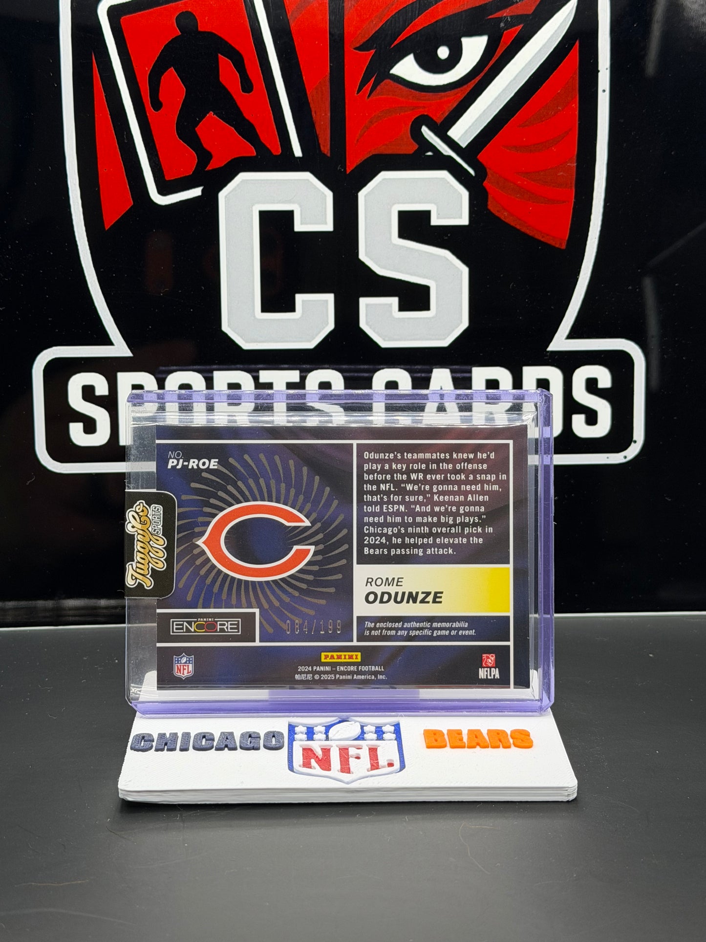 2024 Panini Encore Rome Odunze Rookie Patch /199 Bears RC Jersey 084/199