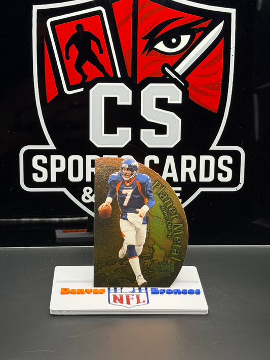 1999 SkyBox Metal Planet Metal John Elway /15 Die-Cut Broncos HOF