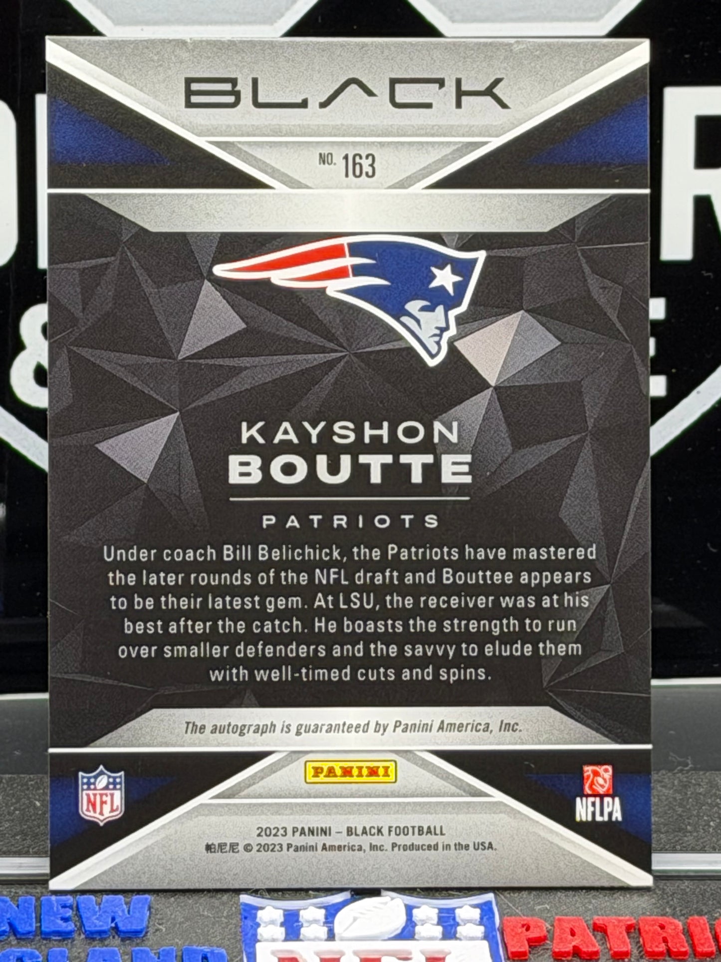 2023 Panini Black Kayshon Boutte Rookie Auto /50 Patriots On Card Autograph