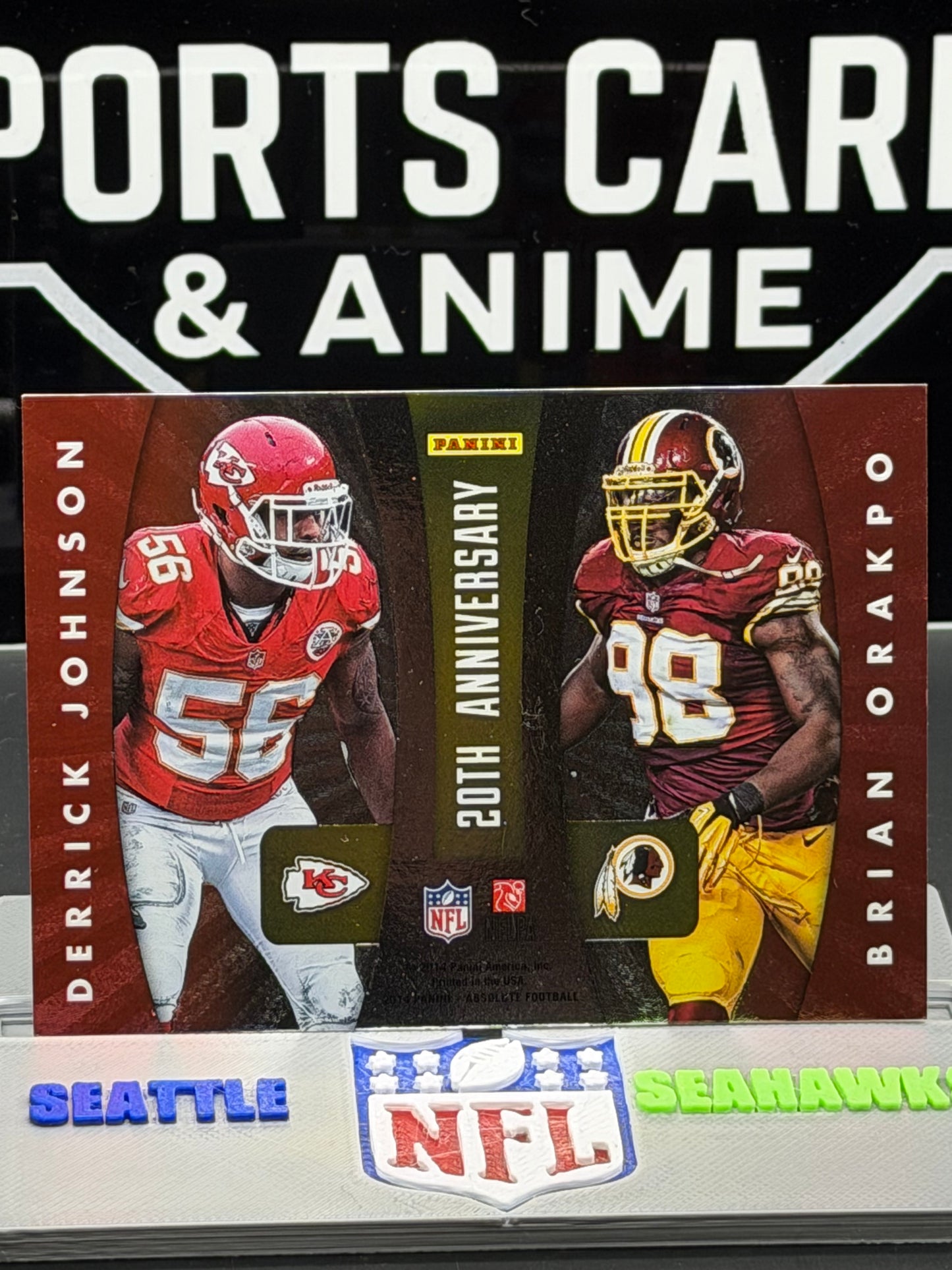 2014 Panini Absolute 20th Anniversary Jamaal Charles Earl Thomas Derrick Johnson Orakpo