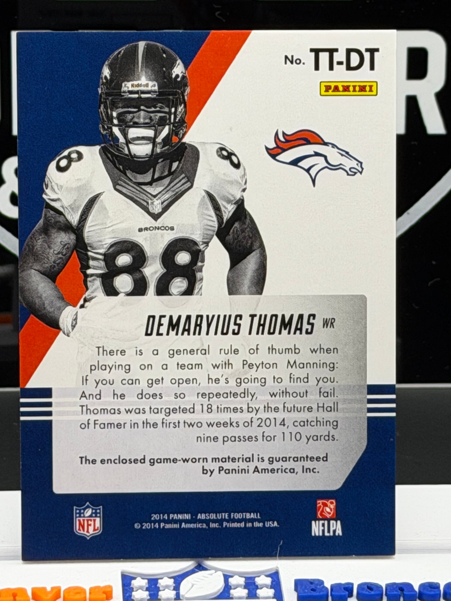 2014 Panini Absolute Tools of the Trade Demaryius Thomas Game Worn Jersey /249