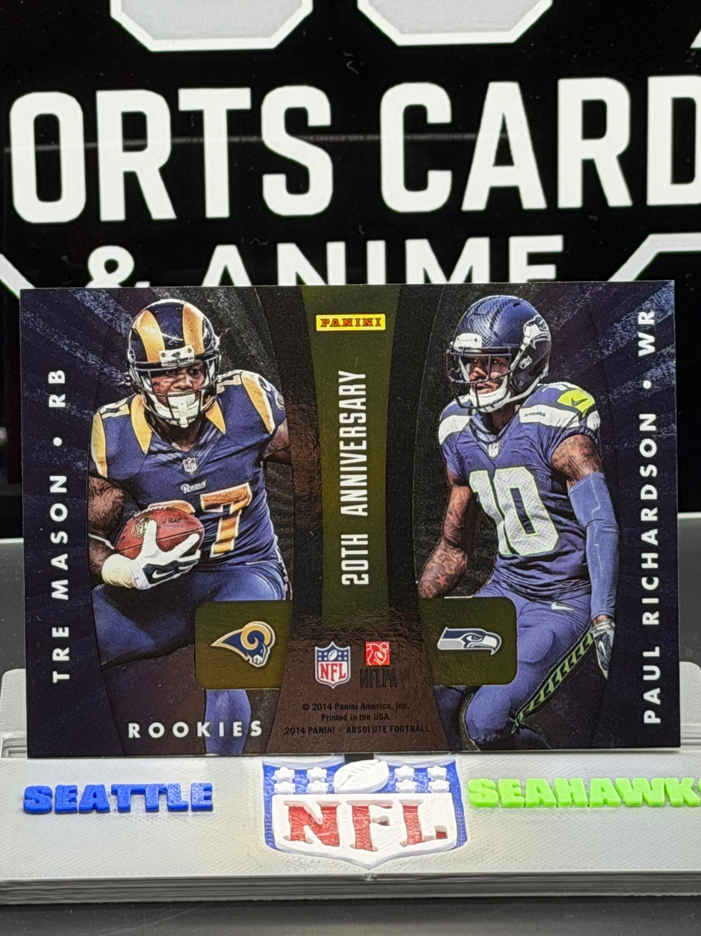 2014 Panini Absolute 20th Anniversary Rookies Tre Mason Paul Richardson Logan Thomas Carlos Hyde