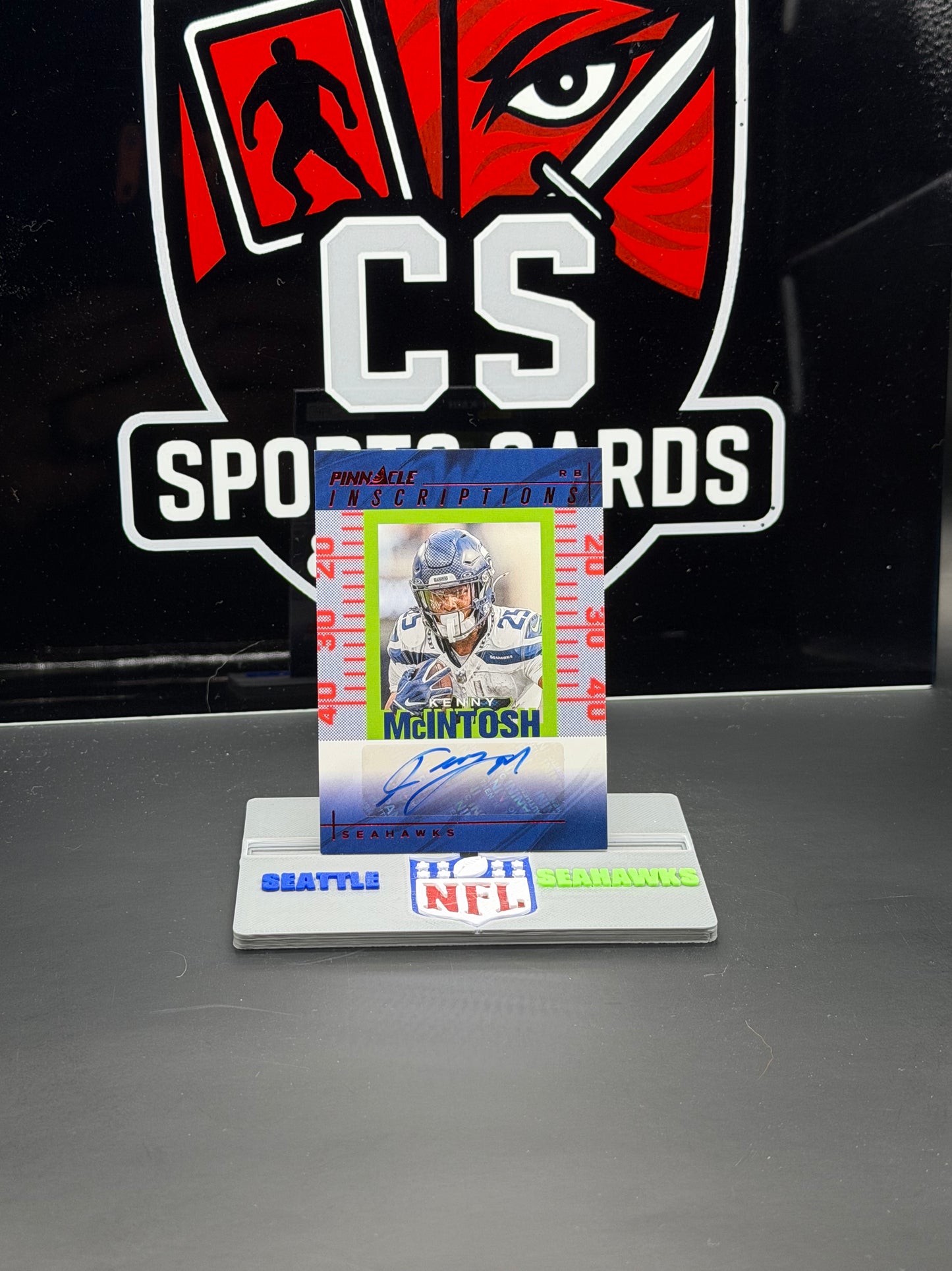 2024 Panini Encore Kenny McIntosh Pinnacle Inscriptions Auto /50 PI-KMH Seahawks 11/50
