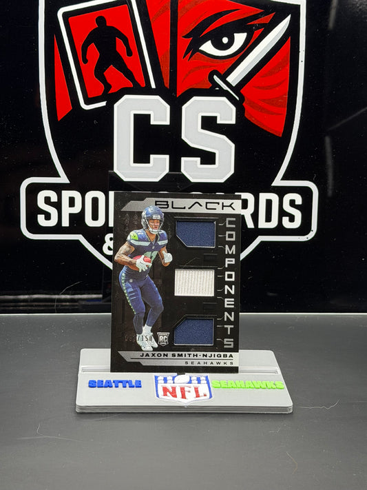 2023 Panini Black JSN Jaxon Smith-Njigba RC Triple Patch /150 COM-1 Seahawks 093/150