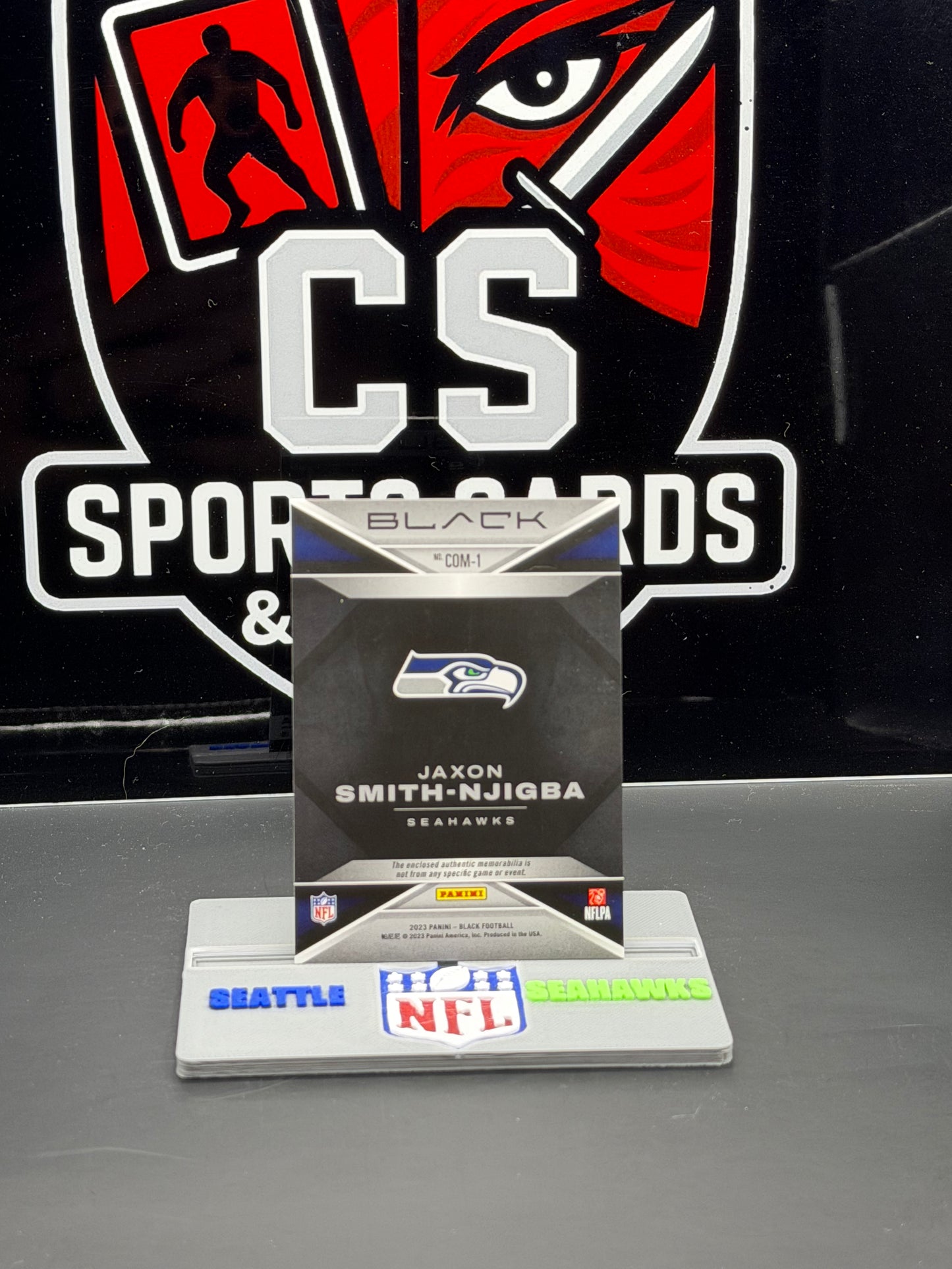 2023 Panini Black JSN Jaxon Smith-Njigba RC Triple Patch /150 COM-1 Seahawks 093/150