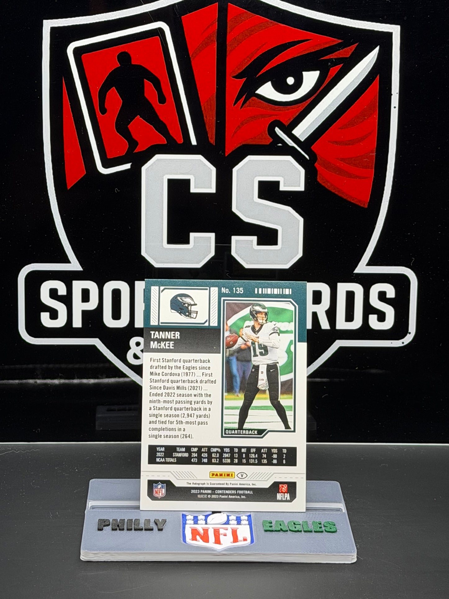 2023 Panini Contenders – Divisional Ticket Tanner McKee RC Auto /99 (#135) – Eagles – 10/99